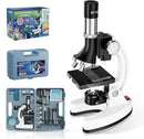 2400X Kids Microscope Science Kit - Handheld Microscope for Kids with Prepared Slides Metal Body LED Light Carrying Box Educational Compound Toy Set for Children Ages 8-12 5 Year Old Boys & Girls Gift by TinyTreasures Baby Boutique