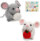 RUQKNO Crochet Kit for Beginners， 2 Pcs Hamster Amigurumi Crochet Animal Kit with Step-by-Step Video Tutorials, Easy-to-Learn Beginner Crochet Kit for Adults & Kids, All-in-One Craft Supplies by TinyTreasures Baby Boutique