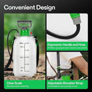 VIVOSUN Pump Sprayer 1.35 Gallon, Portable Water Spray Bottle in Lawn and Garden Yard, Weed Sprayer for Plants with 3 Nozzles, Adjustable Shoulder Strap, Pressure Relief Valve by GreenHaven Gardens
