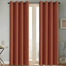 H.VERSAILTEX Ultra Soft Blackout Curtains for Bedroom Living Room, Extra Long Room Darkening Drapes Thermal Insulated Grommet Top Blackout Draperies for Patio Door (52 by 108 Inch, Orange, Set of 2) by CozyNest Decor