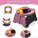 Portable Potty for Toddler Travel, Kids Travel Potty Training Chair with Travel Bag, Baby Potty Training Toilet for Outdoor and Indoor Easy to Clean (Purple) by Yszawmx, Includes 30 Replacement Bags by TinyTreasures Baby Boutique