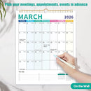 Wall Calendar 2026-2027, 18 Month Calendar from January 2026 to June 2027 14.5" x 11.8" Large Desk Calendar with Twin-Wire Binding for Home Office Planning Personal Organisers, Colorful Block by TinyTreasures Baby Boutique