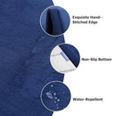 Baby Play Mat for Floor,1.3" Thick Elasti-Foam 74×50 Playpen Mat for Toddlers Infant kids,Water-Repellent Soft Coral Velvet for Tummy Time, Non-Slip Backing for Crawling,Tatami Style(Dark Blue) by TinyTreasures Baby Boutique