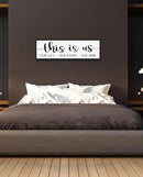 This is Us Sign Wall Decor: Family Wall Signs Rustic Farmhouse Living Room Country House Hanging Framed Wall Plaques,This is Us Our Life Our Story Our Home Quotes Wall Decor 12" x 40" by CozyNest Decor