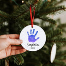 Baby Hand and Footprint Ornament - Baby's Frist Christmas Ornaments with Custom Photo, Name, Date - Personalized Baby Gifts, Newborn Keepsake, New Mom Gifts by TinyTreasures Baby Boutique