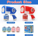 EagleStone 2 Bubble Guns Machine for Kids,8 Hole Light Up Bubble Maker with 4 Refill Solution and 10 Bubble Concentrate for Toddlers,Party Favors Birthday Fun Gifts for Girl Boy Outdoor Toy by TinyTreasures Baby Boutique