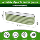 6.5X2X1.4 FT Raised Garden Bed for Outdoors - Galvanized Planter Raised Beds, Metal Planter Box for Vegetables,Flowers, Herbs, and Succulents(Light Green) by GreenHaven Gardens