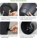 12 inch Large Self Watering Pots for Indoor Outdoor Plants, Flower Plant Pots with Mesh Drainage Holes for Garden House Plants, Plastic Planters with Reservoir for Home Decor, Black by GreenHaven Gardens