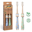 ROARex Vegan Eco Friendly All Natural Kids Toothbrush Made from Plants – Sweet Baby Giraffe | 100% Biodegradable and Compostable | 1% for The Planet Product by CozyNest Decor