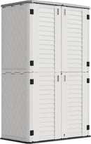 Outdoor Storage Cabinet Waterproof,Resin Vertical Storage Shed Lockable, 66 Cubic Feet Outdoor Storage Box for Garden/Backyard/Home/Pool by GreenHaven Gardens