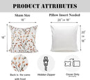 YOUR SMILE Classical Embroidery Jacquard Orange Square Decorative Throw Pillow Case Cushion Cover 18x18 inch by CozyNest Decor