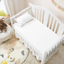 Horbaunal 2 Pack Crib Skirt & Crib Bed Sheet Set, White Crib Bed Skirt 28" x 52" with 14" Drop Dust Ruffle, Soft Microfiber Toddler Bedskirt Nursery Bedding Skirt for Baby Girls and Boys by TinyTreasures Baby Boutique