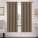 H.VERSAILTEX Ultra Soft Microfiber Thermal Insulated Antique Copper Grommet Blackout Curtains/Window Treatment Draperies 52 by 72 - Inch for Living Room/Bedroom, Set of 2 - Macchiato by CozyNest Decor