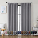 Simplebrand Ava Light Grey Blackout Curtains for Bedroom 84 Inch Length 2 Panels Set, Solid Thermal Insulated Privacy Living Room Window Treatment Curtains Blackout Drapes, W40 x L84 Inch, Light Grey by TinyTreasures Baby Boutique