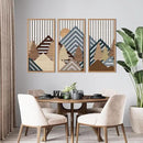 IARTTOP Large Mountain Wood Wall Art 16"x32"x3 Abstract Forest Wall Sculpture Geometric Boho Sunset Wilderness Artwork for Bedroom Living Room Office by CozyNest Decor