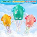 USB Rechargeable Dancing Octopus Baby Toy - Electric Crawling & Tummy Time Toy, Magical Musical Squid, Stress-Relief Desk Decor - Birthday for Kids Ages 1 2 3 4 5 6, Boys (Green) by TinyTreasures Baby Boutique