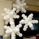 White Link Balloons, 100PCS Linking Balloons with Tail for Making Balloon Wall Arch and Chains, Pearl Quick Balloon for Wedding Birthday Baby Shower Engagement Graduation Party Decorations (6inch) by CozyNest Decor