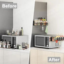 Magnetic Spice Rack for Refrigerator, 2 Pack Magnetic Shelf, Fridge Magnet Organizer with Moveable 4 Hooks, Magnetic Fridge Shelf for Kitchen Organization and Storage (2 Pack) by CozyNest Decor