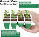 Mckanti 6 Pack Silicone Seed Starter Tray, Reusable Seed Starter Kit with Humidity Adjustable Dome, Lid and Tools for Indoor Seed Germination by GreenHaven Gardens