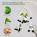 Baby Crib Mobile - Panda Mobile for Crib, Nursery Mobile Decor, Baby Bassinet Mobile Toy - Shower Set for Infant Bedroom Hanging Decoration, Gender Neutral Baby Gift by CozyNest Decor
