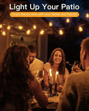 GLUROO Outdoor String Lights 180FT, 90+6Pcs Vintage Bulbs Shatterproof 2700K LED Patio String Lights Waterproof, Connectable Edison Style Lights, Hanging Lights for Backyard, Bistro by GreenHaven Gardens