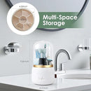 Toothbrush Holders for Bathrooms,Rotating 7-Slot with Cover and Draining Water,Kids Electric Toothbrush Holder and Toothpaste Stand Storage for Bathroom Accessories Counter Organizer Vanity by CozyNest Decor