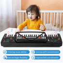 M SANMERSEN Piano for Kids with Microphone, Keyboard Piano for Beginners Electronic Keyboard 61 Keys with Dual Speakers/LED Display/AUX-in Jack/Music Stand Piano Toys for Boys Girls Ages 3-12 by TinyTreasures Baby Boutique