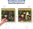 Skillmatics Scratch Art Book for Kids - Animals, Craft Kits & Supplies, 30+ Scratch Stickers, Travel Toys, DIY Kit, Gifts for Boys & Girls Ages 3, 4, 5, 6, 7, 8 by TinyTreasures Baby Boutique