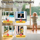 Sliding Door Lock 2 Pack, Child Safety Lock For Sliding Glass Doors, Easy To Install, Keeps Your Baby Out Of Danger, For Sliding Glass Doors, Sliding Windows, Sliding Closets, Etc (Grey) by TinyTreasures Baby Boutique