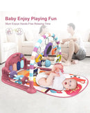 dearlomum Baby Play Mat Gym,Funny Play Piano Tummy Time Baby Activity Mat with 5 Infant Sensory Toys & 4 Wrist Rattle Socks, Boy & Girl Gifts for Newborn 0 to 3 6 9 12 Months(Pink) by TinyTreasures Baby Boutique