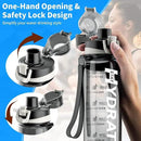 Water Bottle, 32 oz Motivational Water Bottles with Time Marker-Tritan & BPA Free, Sports Water Bottle with Time to Drink & Strap, Wide Mouth, Leakproof -Gift for Christmas Gym Fitness & Outdoor by CozyNest Decor