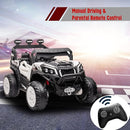 24V Ride On Car for Kids, 4x4 Kids Electric Car with Remote Control Off Road, Children Car with Bluetooth 3 Speeds LED Lights Storage Trunk,White by TinyTreasures Baby Boutique