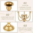 Sziqiqi Gold Candlestick Holder Candelabra - Taper Candle Holders for Wedding Centerpiece 5-Arms Candle Stick Stands for Candlelight Dinner Table Christmas Mantel Festivals by CozyNest Decor