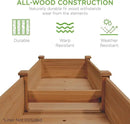 Best Choice Products 72x23x30in Raised Garden Bed, Elevated Wood Planter Box Stand for Backyard, Patio, Balcony w/Divider Panel, 6 Legs, 300lb Capacity - Acorn Brown by GreenHaven Gardens