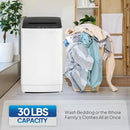 ROVSUN 30LBS Washing Machine, Full-Automatic Portable Washer with Stainless Steel Drum, Electric Laundry Machine, 110V Washer and Spin Dryer Combo with Drain Pump for Home, Apartment, Dorm by CozyNest Decor