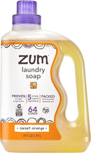Indigo Wild Zum Clean Laundry Soap - Plant-Based Liquid Laundry Soap - Contains Baking Soda, Essential Oils & Saponified Coconut Oil - Sweet Orange Scent - 64 fl oz by TinyTreasures Baby Boutique