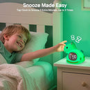 Alarm Clock for Kids with Night Light, Sleep Training Clock Time to Wake Clock, Rechargeable Silicone Light for Bedroom, Perfect Sleep Companion for Boys Girls, Blue Pony by TinyTreasures Baby Boutique