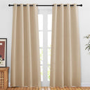 NICETOWN 80 inch Curtains Privacy for Doorway - Thermal Insulated Grommet Window Treatments Room Darkening Sound Reducing for Bedroom/Home Office (Biscotti Beige, Set of 2, W46 x L80) by TinyTreasures Baby Boutique