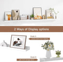 Floating Picture Ledge Shelves for Wall Set of 2, 55 Inches Picture Shelf with Ledge, Nursery Book Shelf for Toys Storage Kids Bookshelf Wall Mounted Living Room Bedroom Decor Frames, White by TinyTreasures Baby Boutique