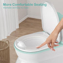 2-in-1 Toddler Potty Training Toilet - Larger Potty Chair & Detachable Training Seat for Boys & Girls Ages 1-3 with Flushing Sound, Wipes Storage, Toilet Paper Holder - Cyan by TinyTreasures Baby Boutique
