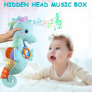 Fuzqq Baby Toys 0-6 Months,Musical Stuffed Animal Plush Toy with Rattle,Soft Newborn Toy for 0 3 6 9 12 Months Girls,Baby Boy Gift,Blue by TinyTreasures Baby Boutique