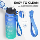Enerbone Water Bottle, Leakproof BPA & Toxic Free, Motivational Water Bottle with Times to Drink and Straw, Fitness Sports Water Bottle with Strap for Office, Gym, Outdoor Sports by CozyNest Decor