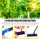 32Pcs Drip Irrigation Tubing Hole Punch & Fitting Insertion Tool with 1/2" 3/8” Drip Tube Closure Connectors End Cap Plugs for 5/8" 25/32" 1" Pipe Garden Greenhouse Agricultural Watering by GreenHaven Gardens