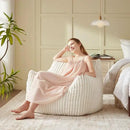 Giant Bean Bag Chairs for Adults Teens, Large Bean Bag Sofa Chairs with Filling Comfy Fuzzy BeanBag Chair with Armrests for Bedroom Living Room Reading by CozyNest Decor