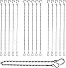 RIFNY Hanging Chains with Hooks, 15 Pieces 24 Inch Black Chain for Hanging Bird Feeders Planters Baskets Billboards Lanterns Wind Chimes Ornaments Outdoor/Indoor Use (24 inch 15pcs) by GreenHaven Gardens