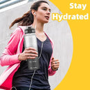 OLDLEY 32 oz Water Bottle, Motivational Water Bottle with Time Marker, Sports Water Bottle With Strap, Leakproof & BPA Free Large Water Bottles for School, Gym, Travel, Outdoor, Tritan,White&Black by CozyNest Decor