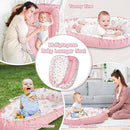 Baby Lounger - Infant Lounger for Newborn 0-24 Months, Breathable & Soft Baby Lounger Cover, Portable Infant Lounger for Home and Travel, Babies Essentials Gifts - Pink by TinyTreasures Baby Boutique