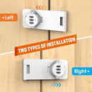 Keyless Cabinet Lock with Combination, Locker Code Lock with 3-Digit Combination, Security Door Lock for Drawers, Lockers, Bifold Doors, Small Doors, Closets, Refrigerators (White-2pcs) by TinyTreasures Baby Boutique