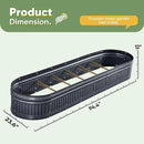KING BIRD Raised Garden Bed Kit 2025 Upgraded Modular DIY Galvanized Planter Garden Box Outdoor for Gardening, Vegetables, Flowers, Elegant Roman Column Design, 94x24x12 in, Dark Grey by GreenHaven Gardens