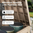 45 Gallon Deck Box Large Outdoor Storage for Patio Furniture,Outdoor Cushions,Garden Tools and Pool Supplies,Waterproof,Resin,Lockable(Grey) by CozyNest Decor